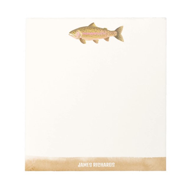 Gone Fishin’ Illustrated Fish Notepad (Front)