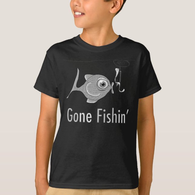 Gone Fishin' Kids' Hanes ComfortSoft® T-Shirt (Front)