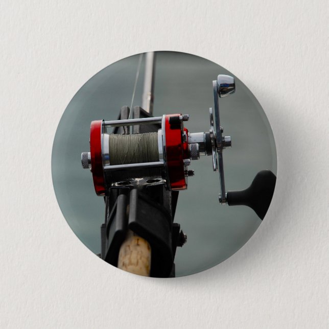 Gone Fishing 2 Inch Round Button (Front)