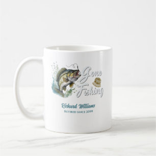 Gone Fishing Big Fish Retired Fisherman Gift Coffee Mug