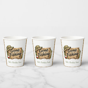 Gone Fishing Birthday Party Paper Cups