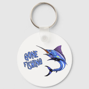 Gone Fishing Blue Marlin Keychain