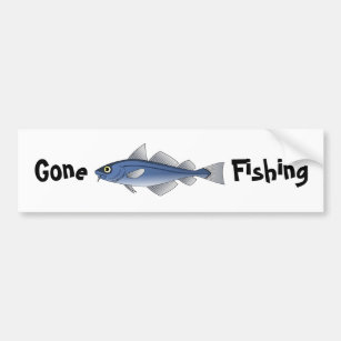 Gone Fishing Bumper Sticker