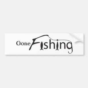 Gone Fishing Bumper Sticker