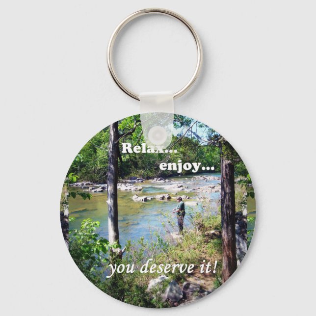 Gone Fishing Card Keychain (Front)