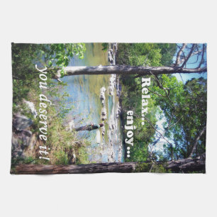 Gone Fishing Card Kitchen Towel