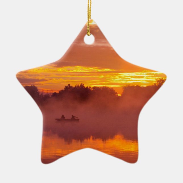 Gone Fishing Ceramic Ornament (Front)