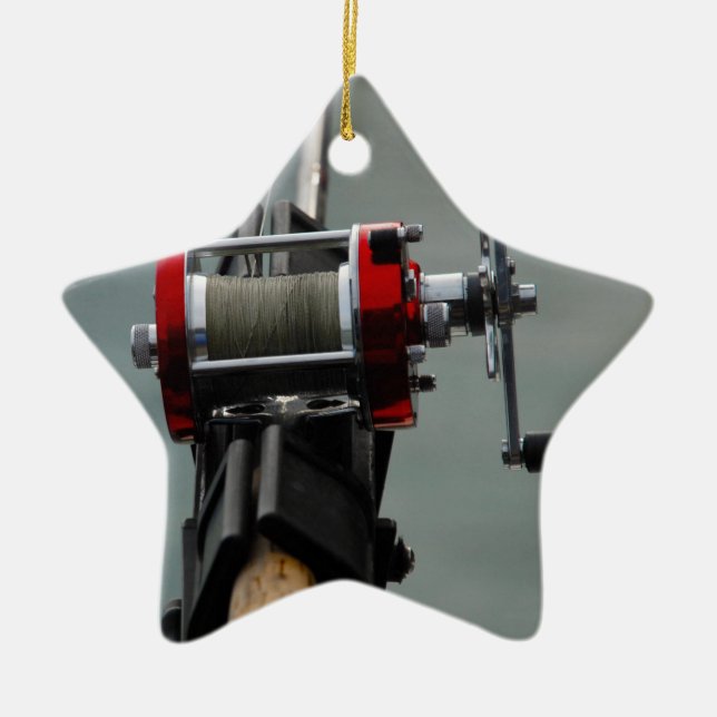 Gone Fishing Ceramic Ornament (Front)