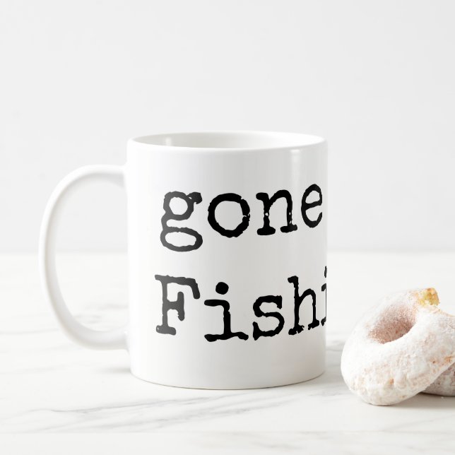 Gone Fishing Coffee Mugs  (Avec donut)