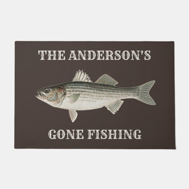 Gone Fishing Custom Doormat (Front)