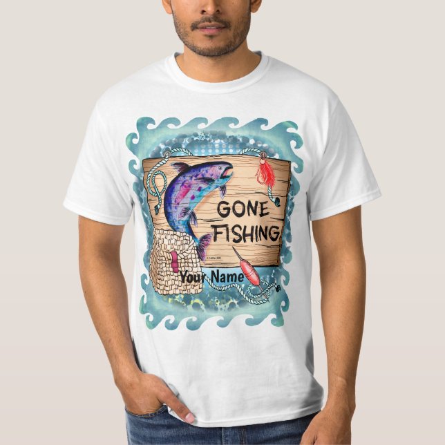 Gone Fishing custom t-shirt (Front)
