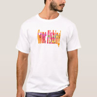 Gone Fishing Fun Novelty Mens White