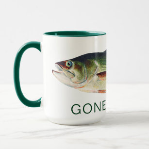 Gone Fishing 15 Ounce Stainless Steel Walleye Mug/ 443ml Custom