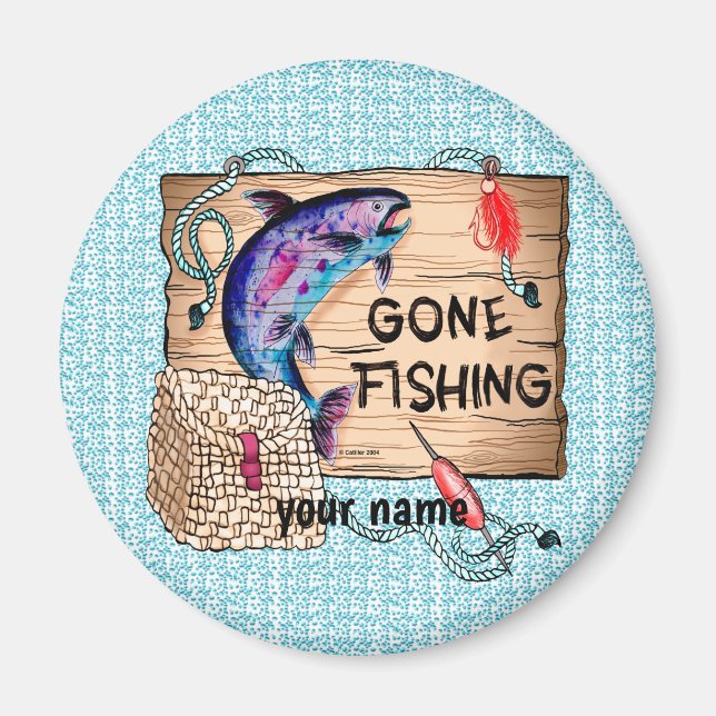 Gone Fishing magnet (Front)