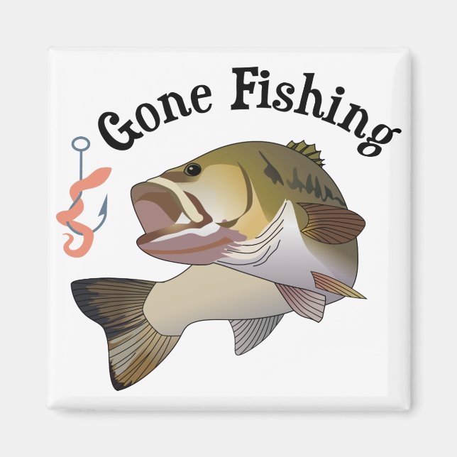 Gone Fishing Magnet (Front)