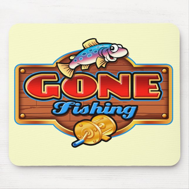 GONE FISHING MOUSE PAD (Front)