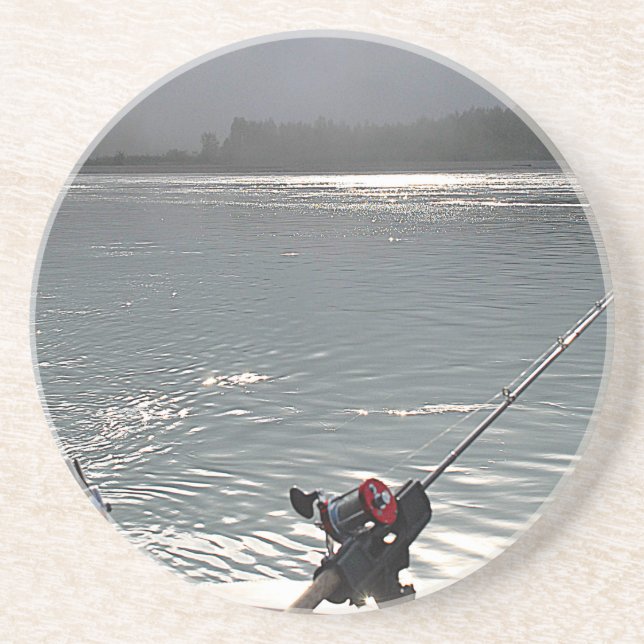 Gone Fishing No Work Today Coaster (Front)