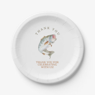 Gone fishing paper plate