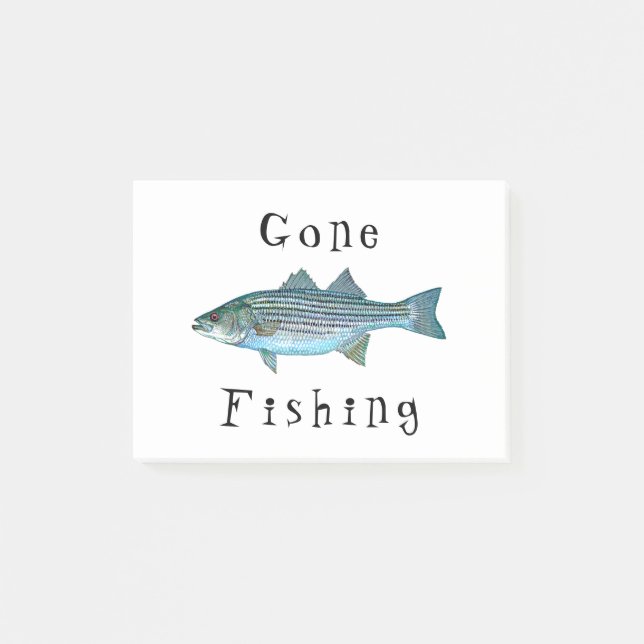 Gone Fishing Post-it Notes (Front)