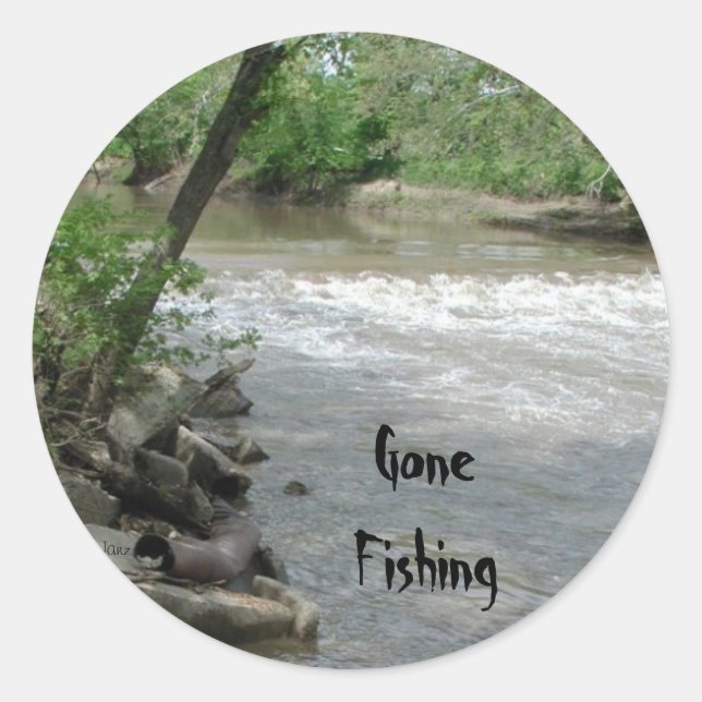 Gone Fishing Stickers by Janz (Front)