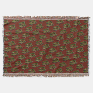 Gone Fishing Throw Blanket Coho Salmon Fish Gift