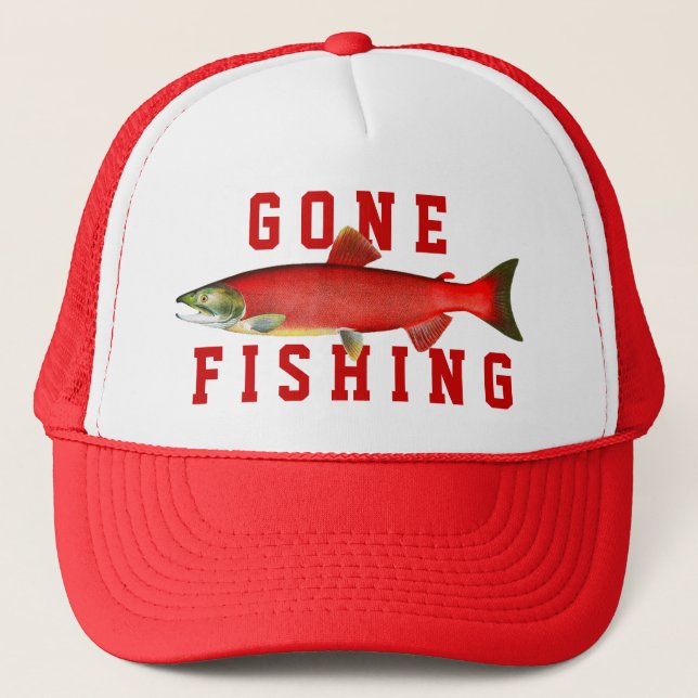 Gone Fishing Trucker Hat (Front)