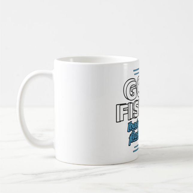 Gone Fishing Until the Flask Is Empty Mug (Left)