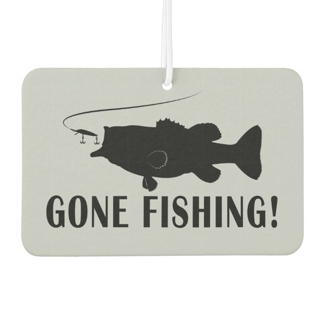 Gone Fishing with Largemouth Bass Car Air Freshener (Front)