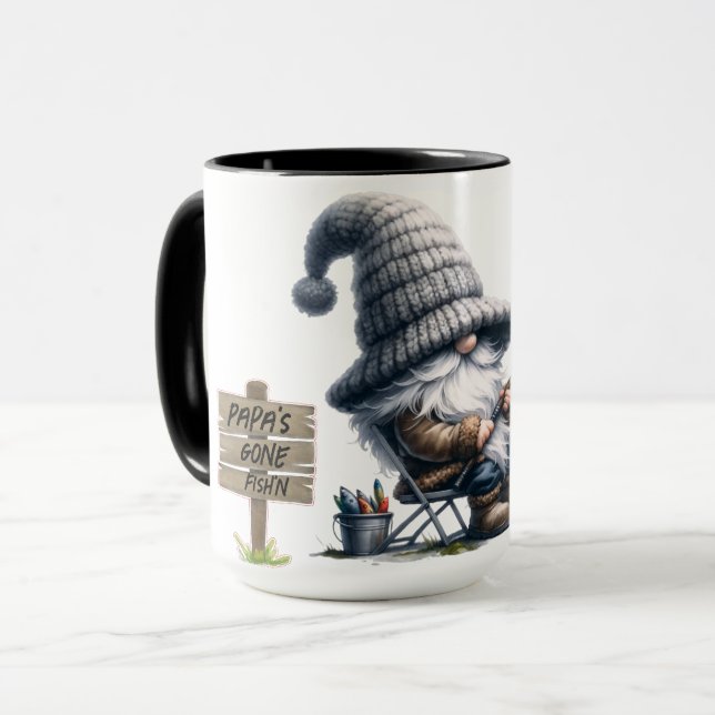 "Gone Fish'n" Personalized Coffee Mug (Front Left)