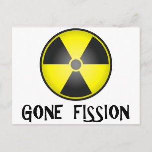 Gone Fission Radiation Symbol Postcard
