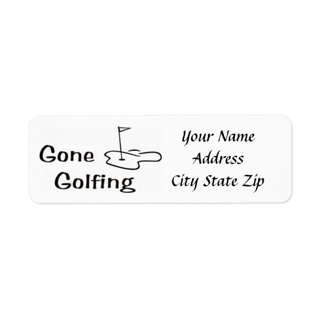 **GONE GOLFING** CUTE ADDRESS LABELS (Front)