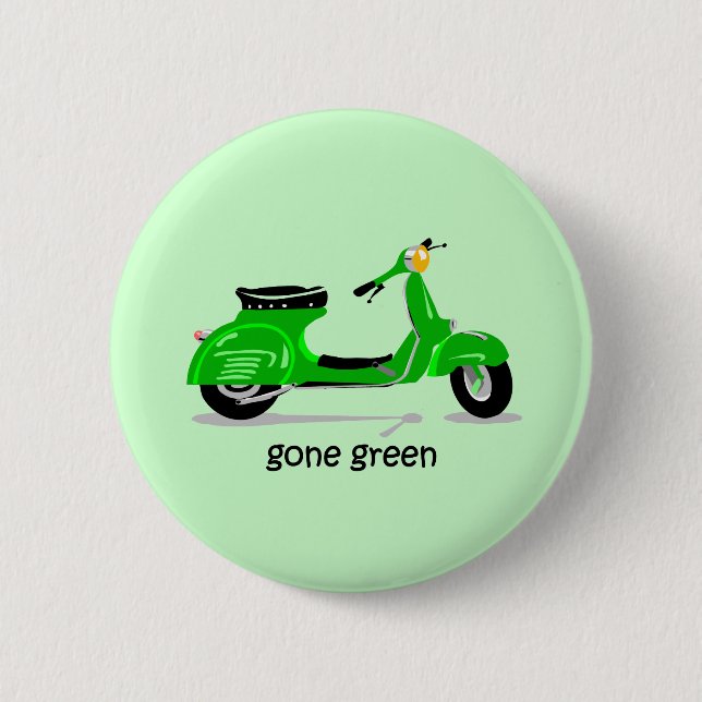 gone green scooter 2 inch round button (Front)