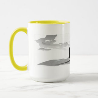 Gone Knots Kitesurfing - Large Coffee Mug Yellow