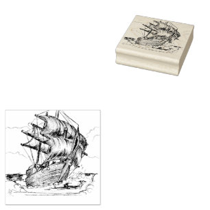 Gone Sailing Rubber Stamp