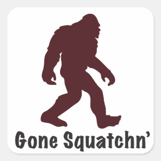 Gone Squantchin' Bigfoot Square Sticker