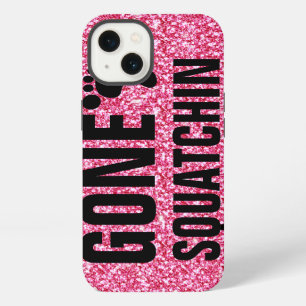 GONE SQUATCHIN BLACK PINK GLITTER PHOTO iPhone 13 CASE