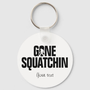 Gone Squatchin - Black / White Silhouette Keychain