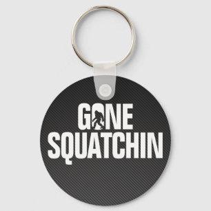 Gone Squatchin - Black / White Silhouette Keychain