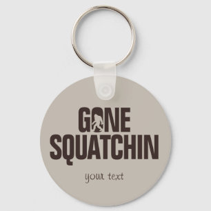 Gone Squatchin' - Brown and Tan Keychain
