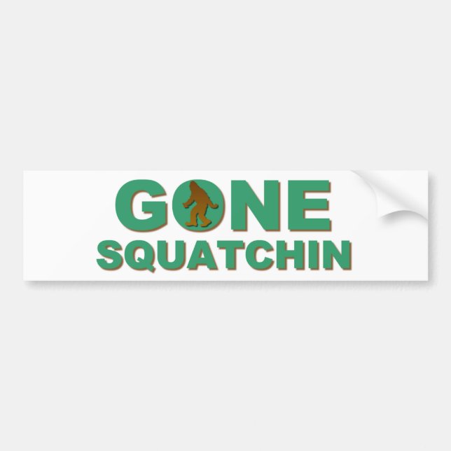 Gone Squatchin Bumper Sticker (Front)