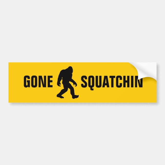 Gone Squatchin Bumper Sticker (Front)