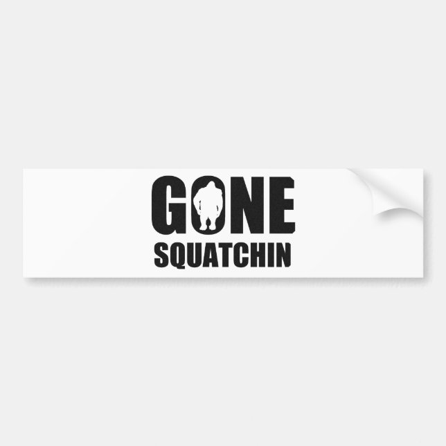 Gone Squatchin Bumper Sticker (Front)