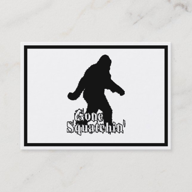Gone Squatchin' Business Card (Front)