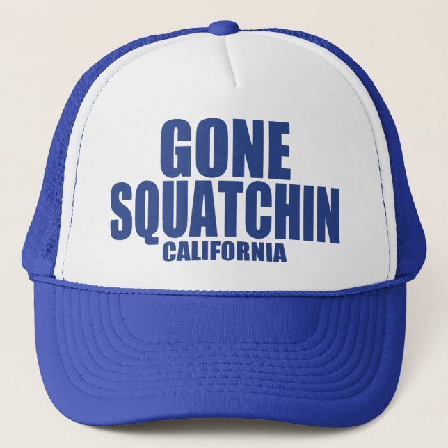 GONE SQUATCHIN California Hat (blue) (Front)