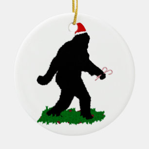 Gone Squatchin' Christmas Ceramic Ornament