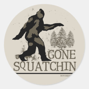 Gone Squatchin Classic Round Sticker