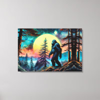 Gone Squatchin' Colourful Sasquatch Landscape