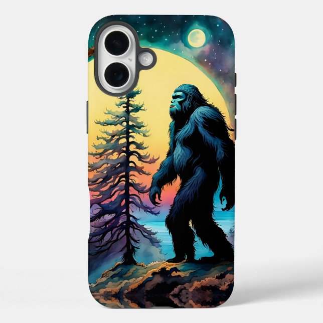 Gone Squatchin' Colourful Sasquatch Landscape Case-Mate iPhone Case (Back)