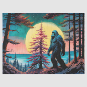Gone Squatchin' Colourful Sasquatch Landscape Tissue Paper