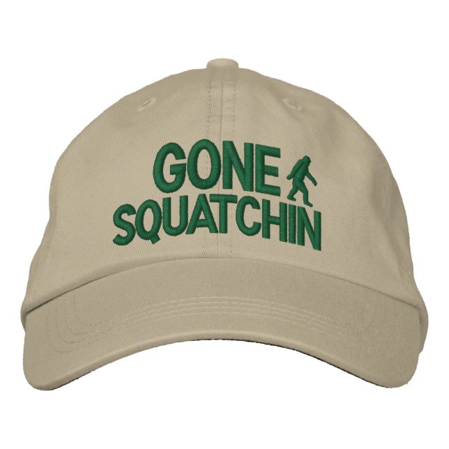 Gone Squatchin Deluxe version Embroidered Hat (Front)